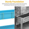 DWVO 47x18x31in Raised Garden Bed, Weather Resistant Poly Wood Planter Box Stand, Planter Box with Legs, Storage Shelf & Lockable Wheels, Elevated Garden Bed for Backyard Patio Balcony - Aruba Blue