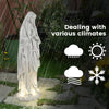 VChymm Virgin Mary Statue 31.49 Inch Religious Garden Statue Solar Mary Statue Outdoor Yard Patio Deck Home Entryway Hallway Sculpture