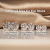YODEWA Moissanite Stud Earrings for Women 925 Sterling Silver Hypoallergenic Flat Back 1 Pair DEF Color Lab Created Brilliant Round Moissanite Earrings (Silver 3CT)