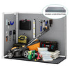 DWVO 41Cu.ft Outdoor Storage Shed w/o Shelf, 4.7x2.5 FT Horizontal Resin Tool Shed with Hydraulic Gas Rod and 3 Locks for Garden, Trash Cans, All-Weather Outdoor Storage, Lockable, Gray