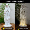 VChymm Virgin Mary Statue 31.49 Inch Religious Garden Statue Solar Mary Statue Outdoor Yard Patio Deck Home Entryway Hallway Sculpture