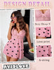 Avidlove Women Lingerie Lace Babydoll Chemise Sexy Nightwear Spaghetti Strap Nightgown Black Love Heart XX-Large