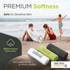 Zumi 100% Cotton Quick Dry Large Travel Towel - Soft, Thin, Compact, Highly Absorbent, Lightweight Camping Towel for Beach, Gym, Bath, Shower, Swimming, Dorm, RV - Gray