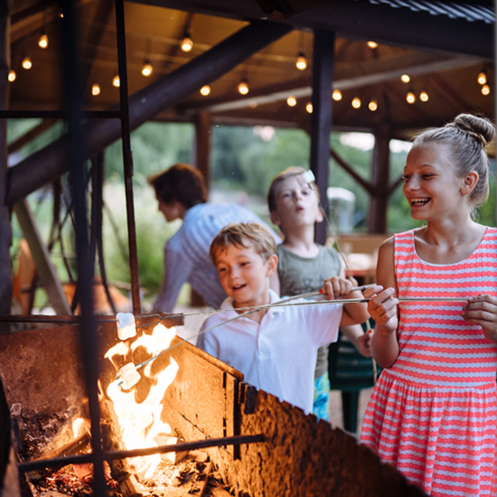 Zulay Sturdy Marshmallow Sticks for Fire Pit Extra Long - Great Smores Sticks Smores Kit for Fire Pit - Marshmallow Roasting Skewers - Hot Dog Fork Bonfire Glamping Camping Accessory 32" Value 4 Pack