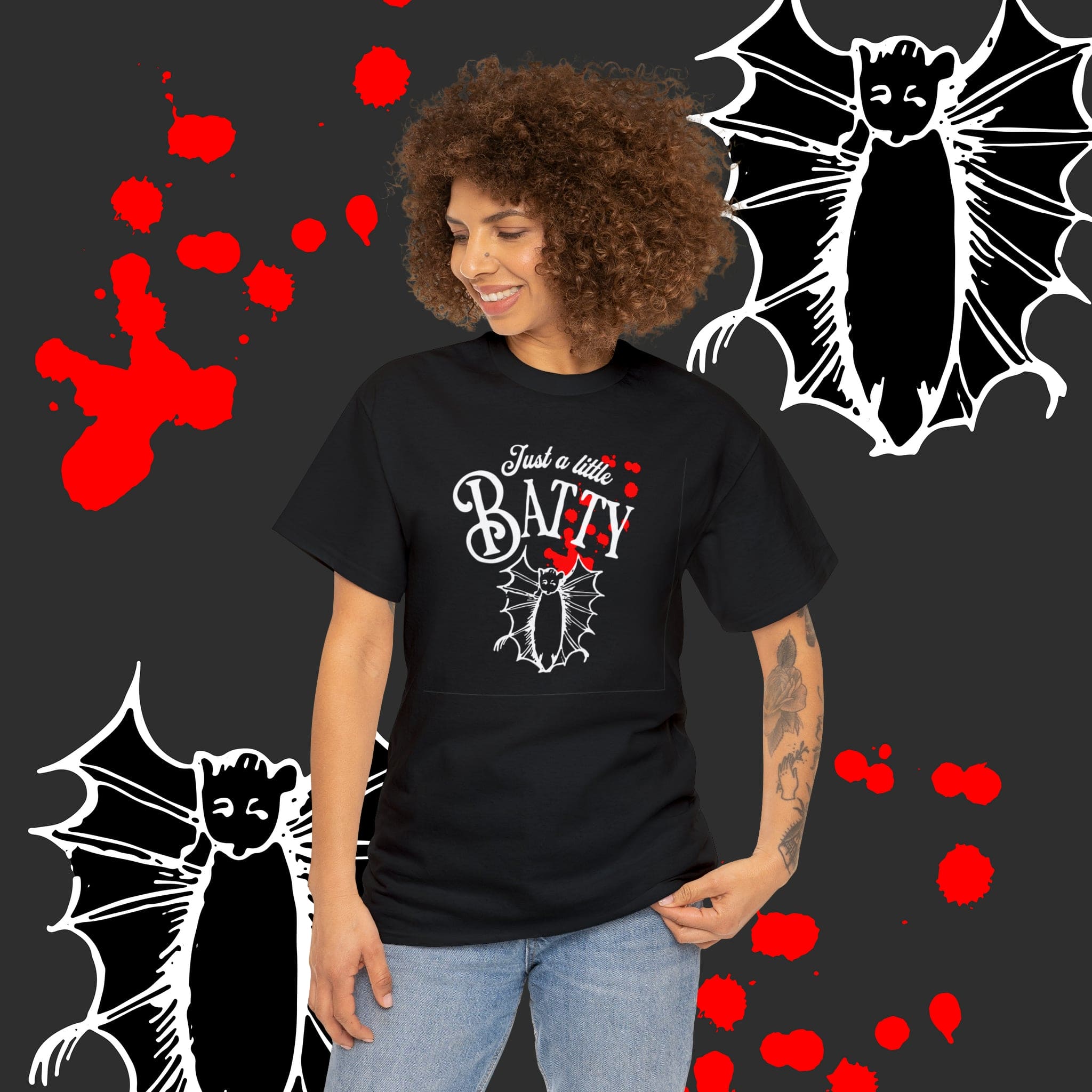 Just a little Batty - Unisex Heavy Cotton Tee