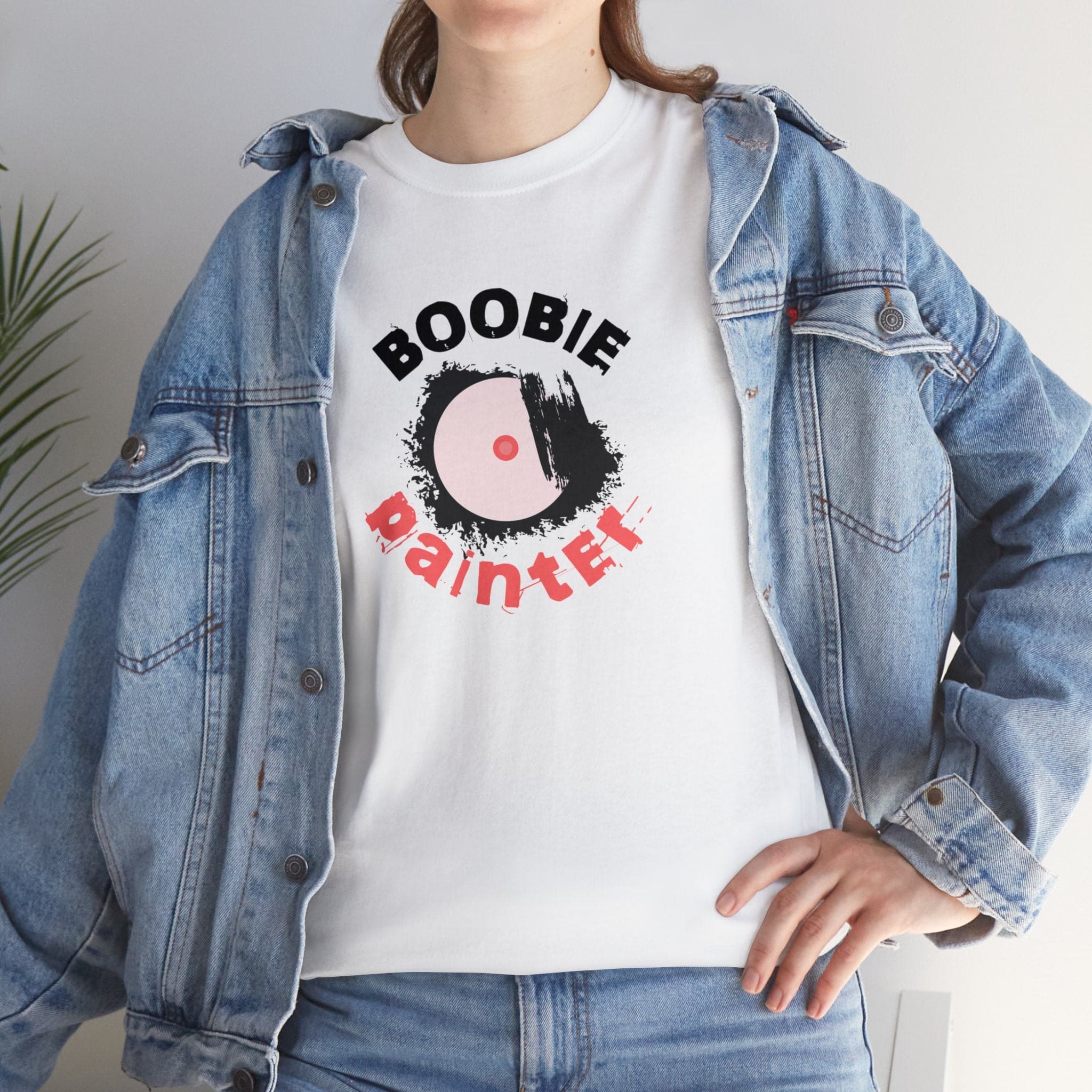 Boobie Painter (Humorous) - Unisex Heavy Cotton Tee