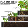 YITAHOME 4x4x2FT 3 Tiers Large Raised Garden Bed, 3 Installation Methods for DIY Outdoor Metal Patio Planter Box with Gloves and Reinforced Frame for Deep-Rooted Plants Vegetables Flowers (Dark Gray)