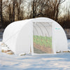 YITAHOME 26'x10'x6.5' Greenhouses Heavy Duty Large Greenhouses Walk in Green Houses Tunnel Green House Outdoor Gardening Upgraded Galvanized Steel Ropes Zipper Doors, White