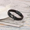 Gift for Men Infinity Bracelet for Men Dad Husband Boyfriend Son Grandson Brother Nephew Uncle Brown Braided Leather Forever Linked Together Stainless Steel Engraved with Love You Forever Jewelry
