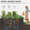 YITAHOME 6x3x2ft Large Raised Garden Bed Kit, Galvanized Metal Planter Box with Gloves, Ground Nails, Support Rod, Outdoor Above Ground Planters for Plants Vegetables Flowers, Black