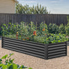 YITAHOME 6x3x1.5 2pcs Large Raised Garden Bed Kit, Galvanized Metal Planter Box with Gloves, Ground Nails, Support Rod, Outdoor Above Ground Planters for Plants Vegetables Flowers, Black