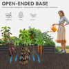 YITAHOME 8x4x1ft 2pcs Large Raised Garden Bed Kit, Galvanized Metal Planter Box with Gloves, Ground Nails & Safety Rubber, Outdoor Above Ground Planters for Plants Vegetables Flowers, Black