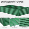 YITAHOME 8x4x1.5ft Large Raised Garden Bed Kit, Galvanized Metal Planter Box with Gloves, Ground Nails & Safety Rubber, Outdoor Above Ground Planters for Plants Vegetables Flowers, Green