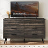 DWVO 6-Drawer Dresser, Wood Storage Cabinet with Black Metal Handles & Anti-Tip Design, Modern Chest of Drawers for Living Room, Bedroom, or Hallway-Dark Rustic Oak