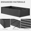YITAHOME 6x3x1.5 2pcs Large Raised Garden Bed Kit, Galvanized Metal Planter Box with Gloves, Ground Nails, Support Rod, Outdoor Above Ground Planters for Plants Vegetables Flowers, Black