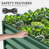 YITAHOME 8x4x1.5ft Large Raised Garden Bed Kit, Galvanized Metal Planter Box with Gloves, Ground Nails & Safety Rubber, Outdoor Above Ground Planters for Plants Vegetables Flowers, Green