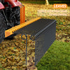 GarveeLife 60 Inch Pine Straw Needle Rake, 3 Point Landscape Rake, Powder Coated Steel Spring Tow Behind Rake, Tractor Rake Attachments for Leaves Straw Grass Attach to Cat 0 Cat 1, Orange