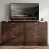 DWVO Fluted 6 Drawer Dressers, 47.5