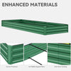 YITAHOME 12x4x1ft Large Raised Garden Bed Kit, Galvanized Metal Planter Box with Gloves, Ground Nails, Support Rod & Safety Rubber, Outdoor Above Ground Planters for Plants Vegetables Flowers, Green