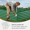 YITAHOME 8x4x1.5ft Large Raised Garden Bed Kit, Galvanized Metal Planter Box with Gloves, Ground Nails & Safety Rubber, Outdoor Above Ground Planters for Plants Vegetables Flowers, Green
