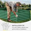 YITAHOME 6x3x1.5ft Large Raised Garden Bed Kit, Galvanized Metal Planter Box with Gloves, Ground Nails, Support Rod, Outdoor Above Ground Planters for Plants Vegetables Flowers, Green