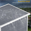 DWVO 5x3ft Resin Outdoor Storage Shed with Floor, Waterproof Lockable Storage Shed with Window, Plastic Outside Tool Storage for Garden, Backyard, Patio, Lawn, Gray