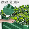 YITAHOME 6x3x2ft 2pcs Large Raised Garden Bed Kit, Galvanized Metal Planter Box with Gloves, Ground Nails, Support Rod, Outdoor Above Ground Planters for Plants Vegetables Flowers, Green