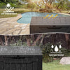 DWVO 30 Gallon Outdoor Storage Box with Side Handles and Lockable Lid, Weatherproof Resin Deck Box for Patio, Cushions, Garden Tools, and Supplies - Black