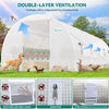 YITAHOME 26'x10'x6.5' Greenhouses Heavy Duty Large Greenhouses Walk in Green Houses Tunnel Green House Outdoor Gardening Upgraded Galvanized Steel Ropes Zipper Doors, White