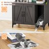 IDEALHOUSE Cat Litter Box Enclosure with Shelves and Doors,Wood Sturdy Hidden Litter Box Furniture,Indoor Cat House Furniture for Most of Litter Box,Litter Box Cabinet,Walnut Color