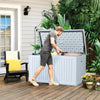 YITAHOME 230 Gallon Double-Wall Deck Box with Divider & Side Handles, Outdoor Large Storage for Patio Furniture Cushions, Garden Pool Accessories, Water Resistant & Lockable