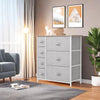GOOBED Dresser for Bedroom, 7 Drawers Fabric Dresser, Organizer Unit for Living Room, Hallway, Closets - Sturdy Steel Frame, Wooden Top & Easy Pull Fabric Bins, Light Gray