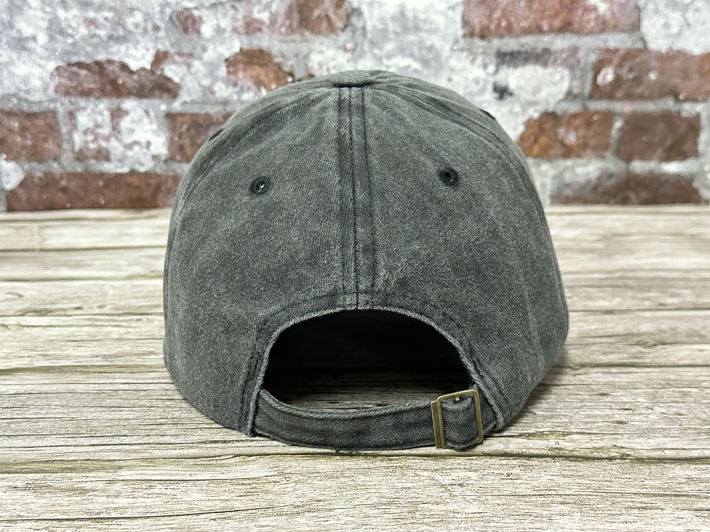 Hepandy Embroidered Three Nails Cross for Toddler, Christian Gifts for Boy Girl, Kids Washed Black Baseball Cap, Child Adjustable Dad Hat