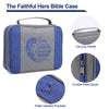 Faithful Hers Bible Covers for Men 2pcs Bible Case Set with Notebook Church Bag Bible Study Book Case with Handle Lightweight Zipper Tote Carrying Bags Christmas Gift