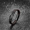 Gift for Men Infinity Bracelet for Men Dad Husband Boyfriend Son Grandson Brother Nephew Uncle Brown Braided Leather Forever Linked Together Stainless Steel Engraved with Love You Forever Jewelry
