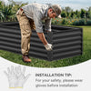 YITAHOME 6x3x2ft Large Raised Garden Bed Kit, Galvanized Metal Planter Box with Gloves, Ground Nails, Support Rod, Outdoor Above Ground Planters for Plants Vegetables Flowers, Black