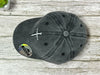 Hepandy Embroidered Three Nails Cross for Toddler, Christian Gifts for Boy Girl, Kids Washed Black Baseball Cap, Child Adjustable Dad Hat