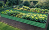 YITAHOME 12x4x1ft Large Raised Garden Bed Kit, Galvanized Metal Planter Box with Gloves, Ground Nails, Support Rod & Safety Rubber, Outdoor Above Ground Planters for Plants Vegetables Flowers, Green