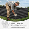YITAHOME 96x48x24 in Galvanized Raised Garden Bed Kit, Large Metal Planter Box with Gloves, Safety Rubber & Support Rod, Outdoor Flower Bed for Plants Vegetables, Black