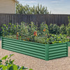 YITAHOME 6x3x1.5ft Large Raised Garden Bed Kit, Galvanized Metal Planter Box with Gloves, Ground Nails, Support Rod, Outdoor Above Ground Planters for Plants Vegetables Flowers, Green