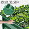 YITAHOME 6x3x1.5ft Large Raised Garden Bed Kit, Galvanized Metal Planter Box with Gloves, Ground Nails, Support Rod, Outdoor Above Ground Planters for Plants Vegetables Flowers, Green