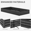 YITAHOME 8x4x1ft 2pcs Large Raised Garden Bed Kit, Galvanized Metal Planter Box with Gloves, Ground Nails & Safety Rubber, Outdoor Above Ground Planters for Plants Vegetables Flowers, Black