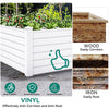YITAHOME 4x4x2 FT Plastic Raised Garden Bed Kit, Large Outdoor Above Ground Planter Box with Growth Grid for Plants, Vegetables, and Flowers, Easy Installation, White