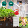 YITAHOME 4x4x2 FT Plastic Raised Garden Bed Kit, Large Outdoor Above Ground Planter Box with Growth Grid for Plants, Vegetables, and Flowers, Easy Installation, White