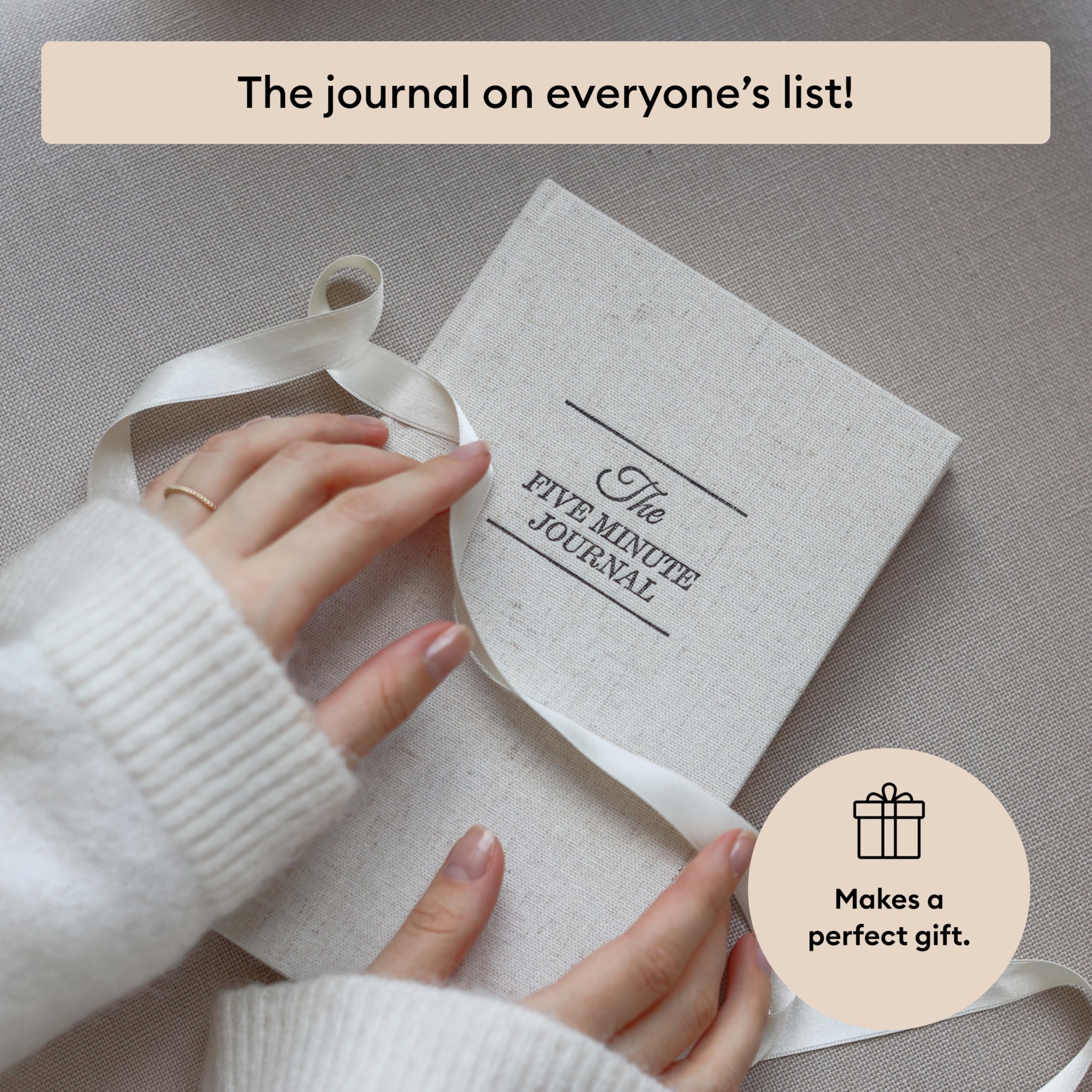 Intelligent Change The Five Minute Journal - Original Daily Gratitude Journal 2025 for Happiness, Mindfulness & Reflection - Daily Affirmations - Undated Planner Gifts for Women & Men