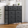 DWVO 9 Drawers Dresser for Bedroom, Fabric Storage Tower for Living Room, Entryway