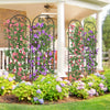 YITAHOME 4 Pack 87x20in Garden Arch Trellises for Supporting Climbing Plants Outdoor, Roses, Vegetables, Vines, Flowers, Black Metal Garden Trellis for Patio