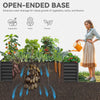 YITAHOME 96x48x24 in Galvanized Raised Garden Bed Kit, Large Metal Planter Box with Gloves, Safety Rubber & Support Rod, Outdoor Flower Bed for Plants Vegetables, Black