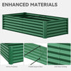 YITAHOME 6x3x1.5ft Large Raised Garden Bed Kit, Galvanized Metal Planter Box with Gloves, Ground Nails, Support Rod, Outdoor Above Ground Planters for Plants Vegetables Flowers, Green