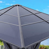 YITAHOME 10x10ft Gazebo Hardtop Outdoor Polycarbonate Canopy with Netting and Shaded Curtains, Aluminum Frame Garden Tent for Patio, Backyard, Deck and Lawns